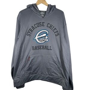 Rawlings Syracuse Chiefs Baseball Hoodie Adult Large Gray Pullover Milb